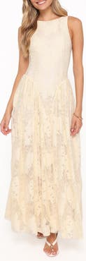 Petal & Pup Denny Lace Sleeveless Maxi Dress
