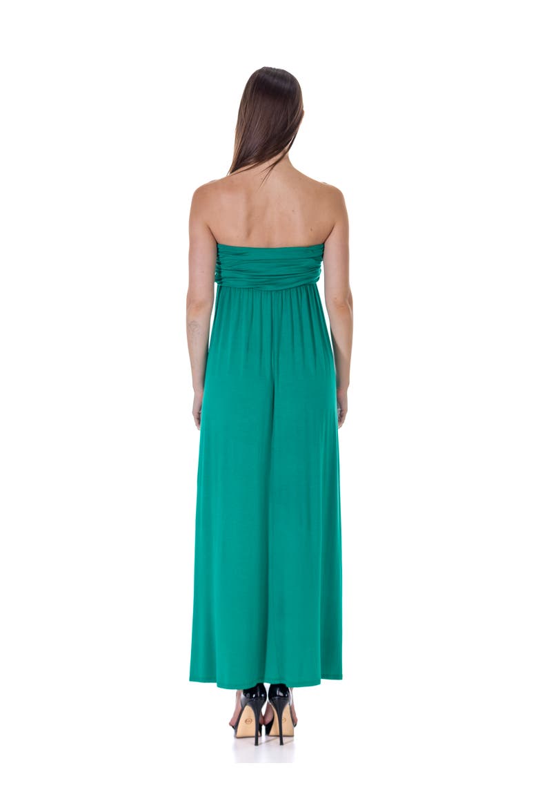 Strapless Empire Waist Maxi Dress, Alternate, color, Green