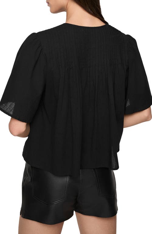 Rebecca Minkoff Leah Pleated Short Sleeve Top