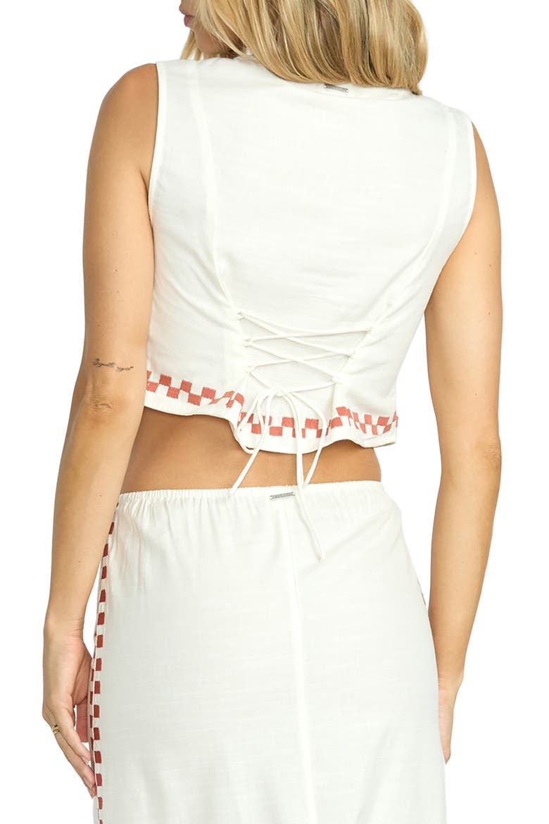 Secret Cove Embroidered Vest, Alternate, color, SALT CRYSTAL