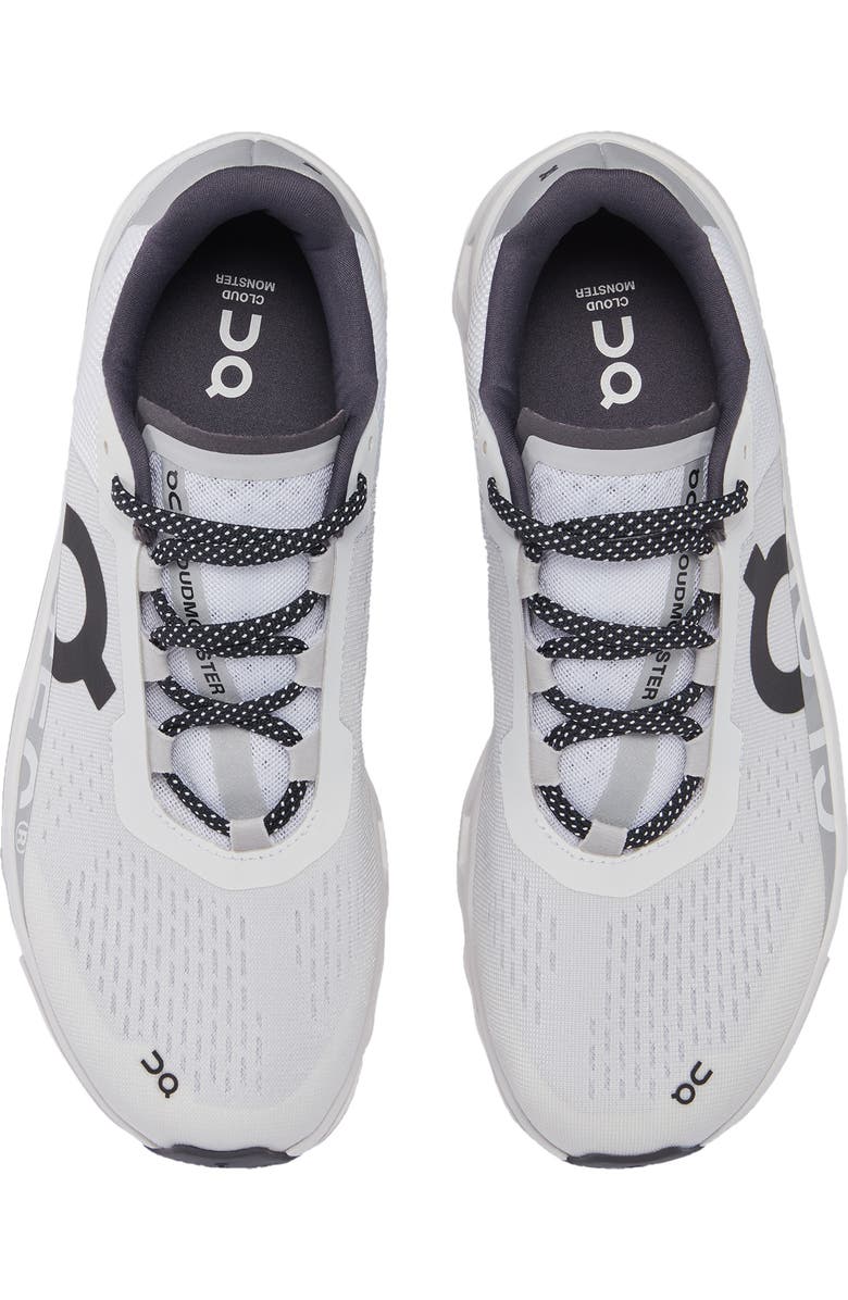 On Cloudmonster Running Shoe, Alternate, color, All White