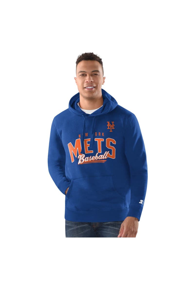 Men's Starter Royal New York Mets Classic Pullover Hoodie, Main, color, Royal