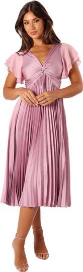 Nova Flutter Sleeve Midi Dress
