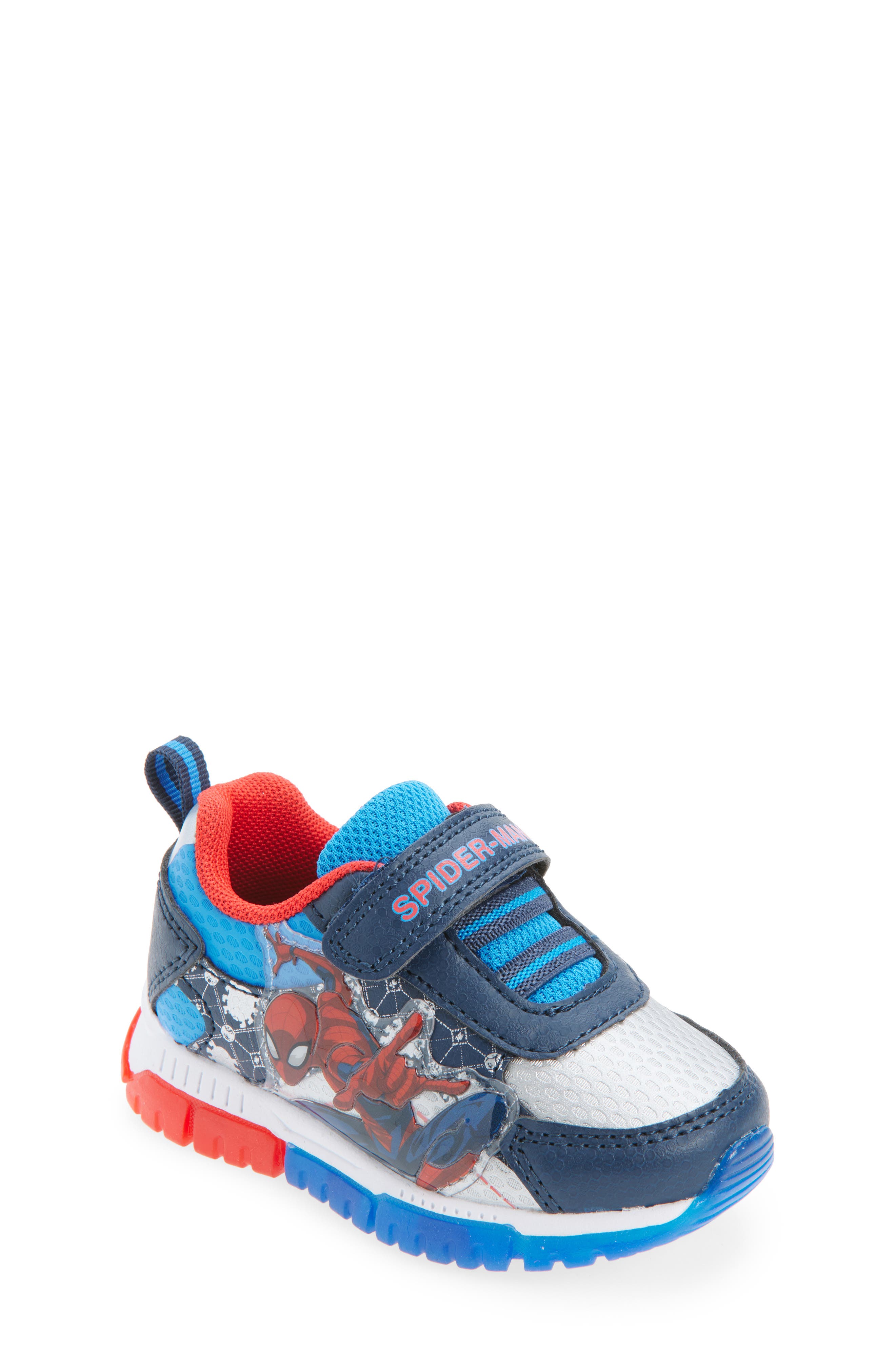 Harper Canyon Kids' Spider-Man Light-Up Sneaker, Main, color, Blue