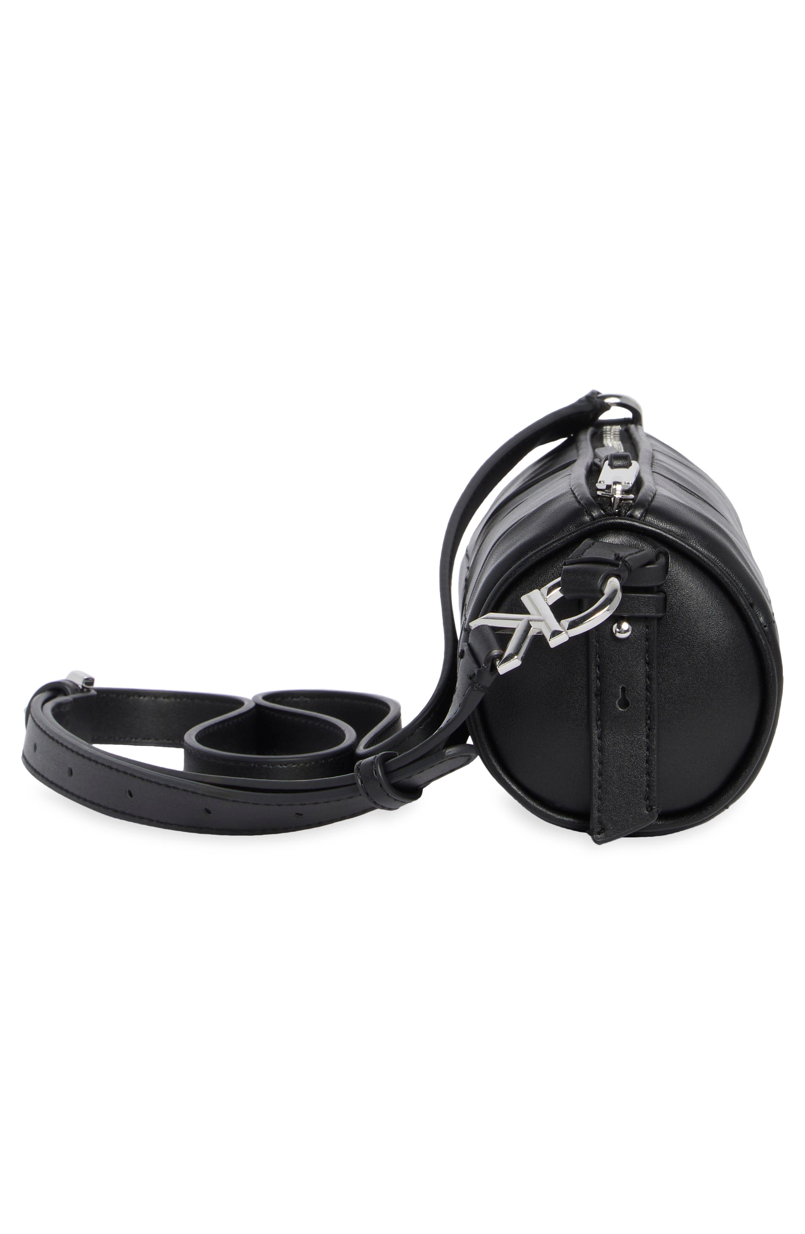 Tina Barrel Crossbody Bag, Alternate, color, BLACK SILVER