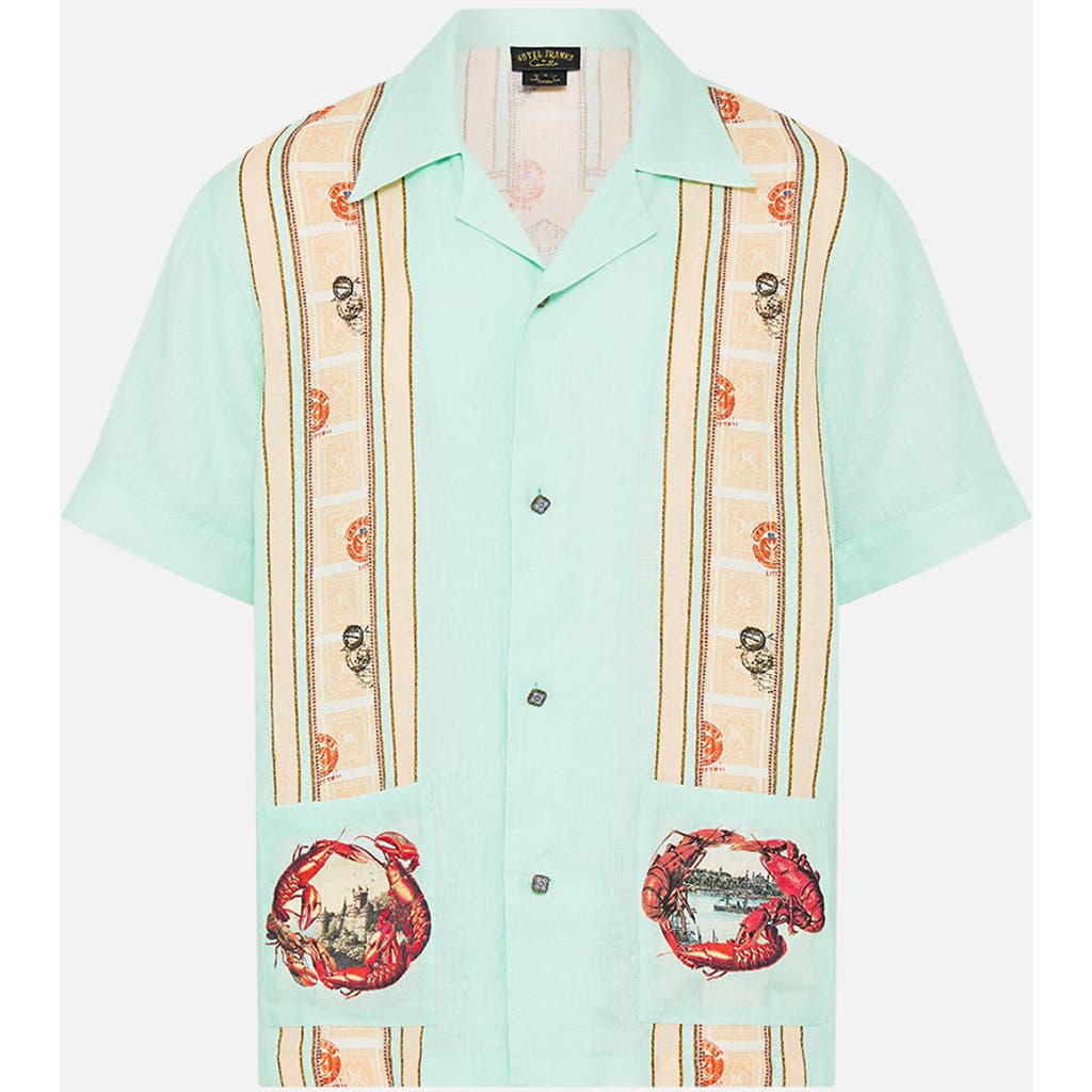 Camilla Short Sleeve Cabana Shirt With Love From Türkiye In Green