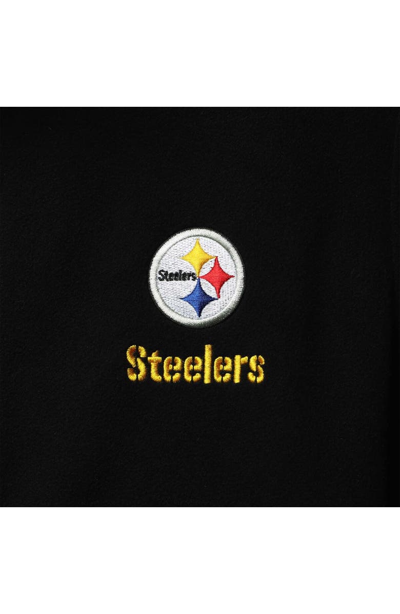 DUNBROOKE Men's Black Pittsburgh Steelers Houston Fleece Full-Zip Vest, Alternate, color, 