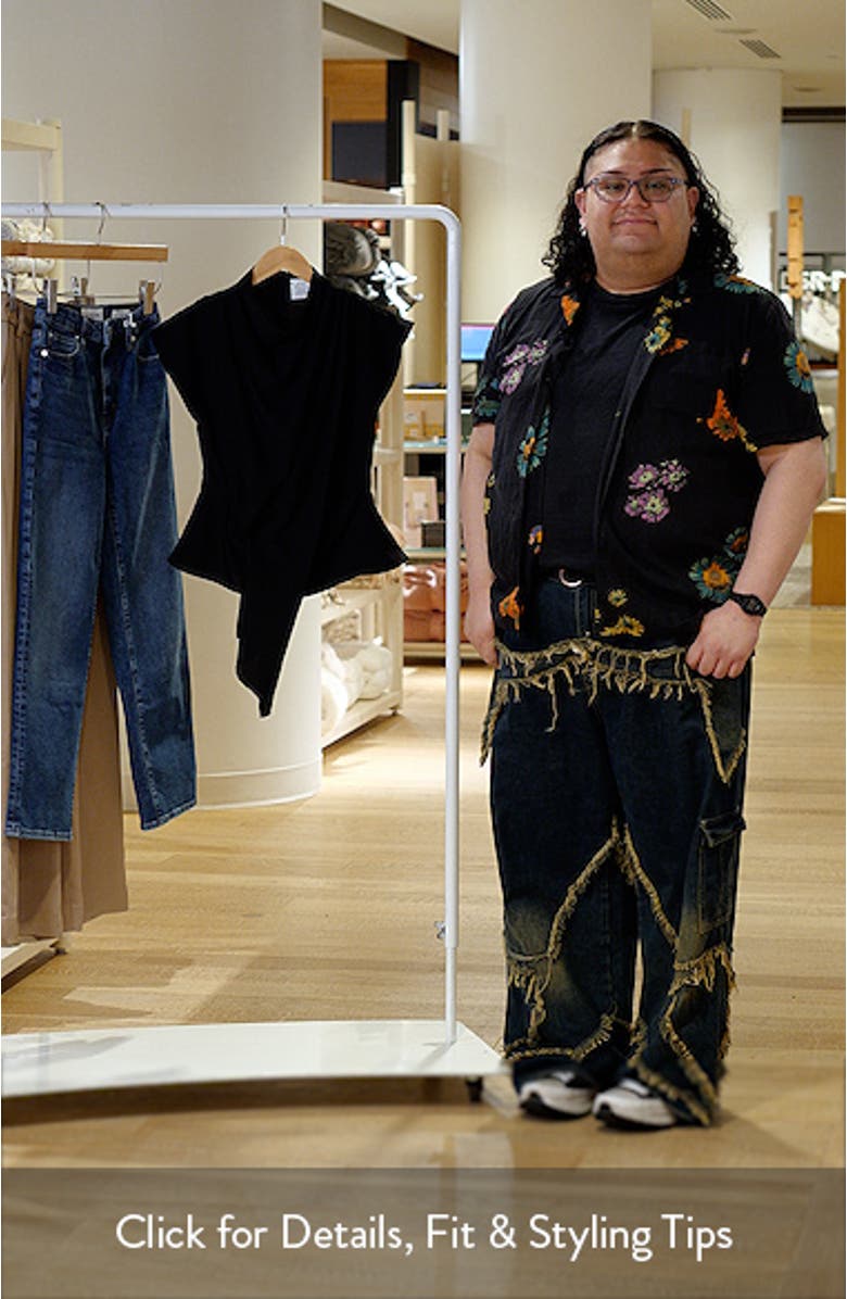 Jade Asymmetric Drape Top, sales video thumbnail