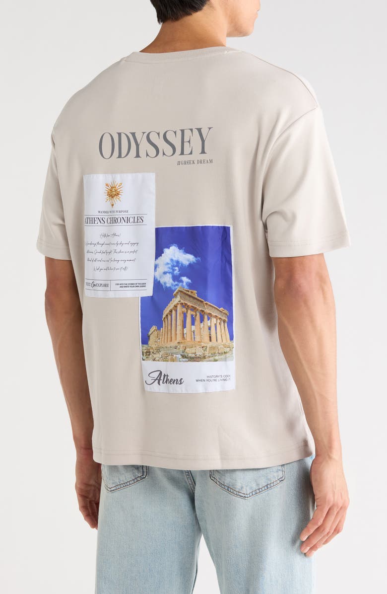 DENIM AND FLOWER Athens Graphic T-Shirt, Alternate, color, Sand