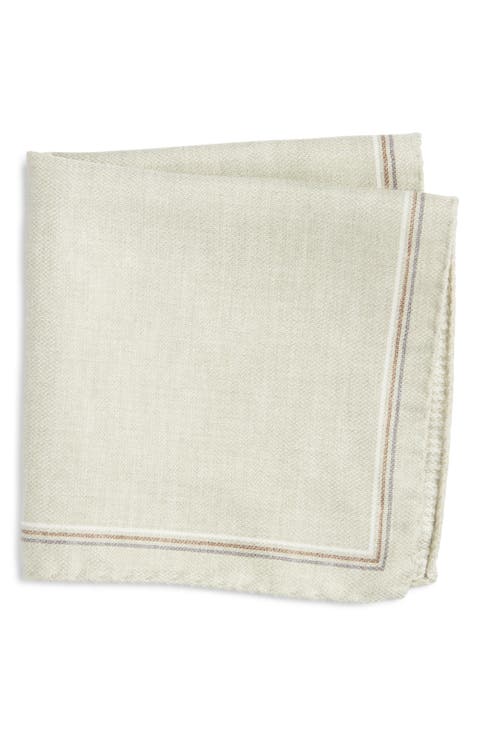 Crestwool Solid & Houndstooth Check Reversible Silk Pocket Square