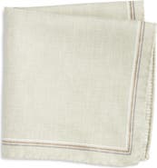 Jack Victor Crestwool Solid & Houndstooth Check Reversible Silk Pocket Square