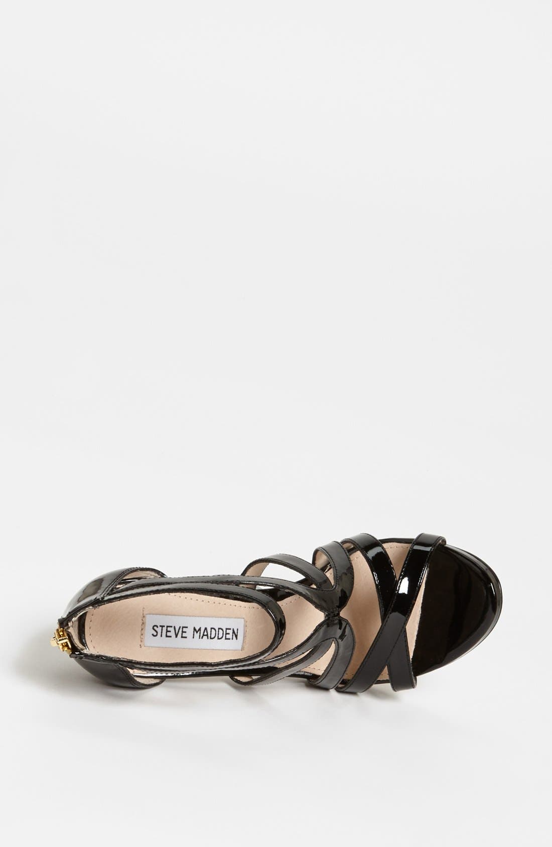 'Stella' Sandal, Alternate, color, BLACK PATENT