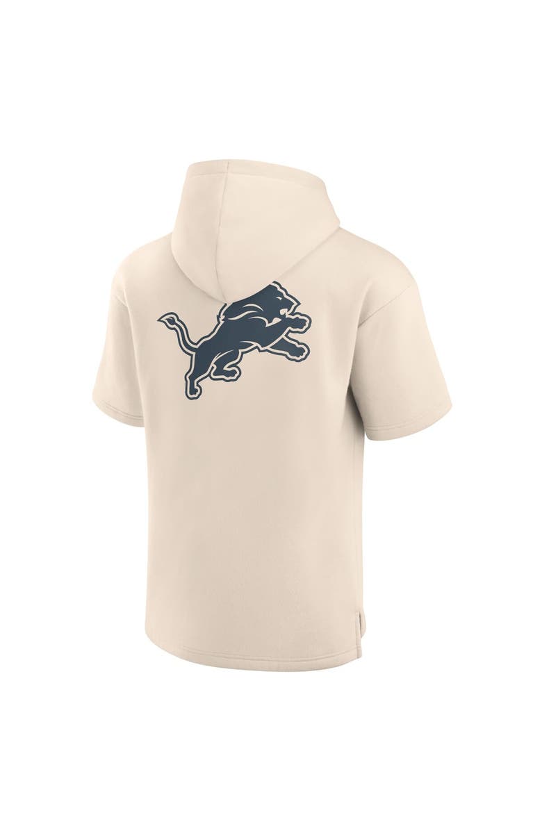 FANATICS Men's Fanatics Cream Detroit Lions Elements Future Ground Lettering Short Sleeve Pullover Hoodie, Alternate, color, Cream