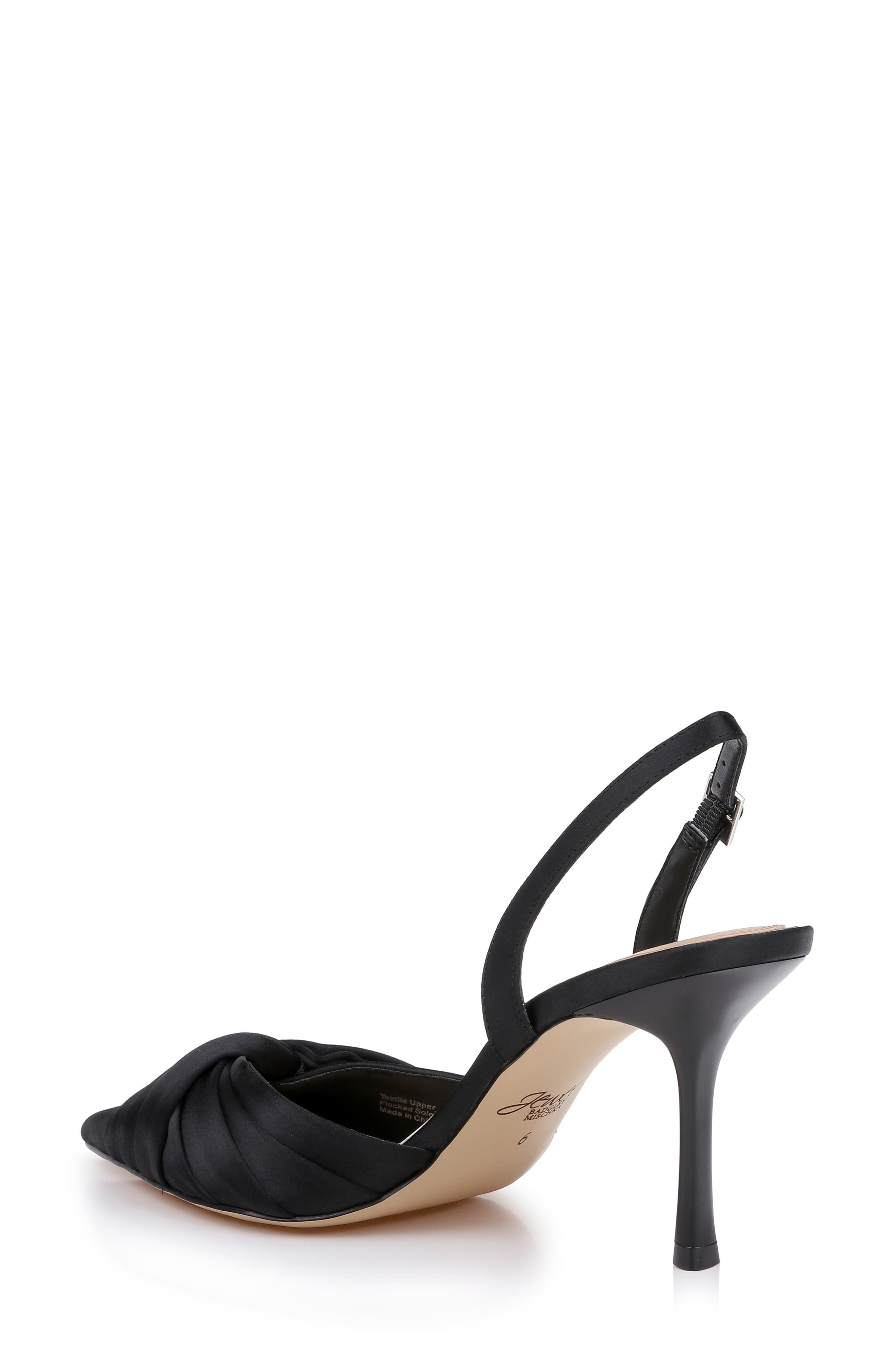 Jewel Badgley Mischka Zariel Slingback Pump, Alternate, color, Black Satin