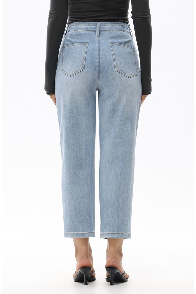 Ultra High Waist Crop Slim Straight Leg Jeans, Alternate, color, LIGHT BLUE