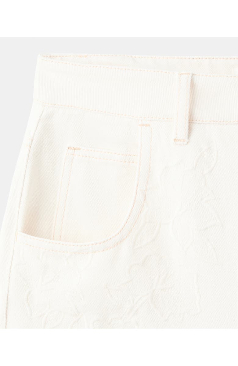 MANGO Embroidered High Waist Wide Leg Jeans, Alternate, color,