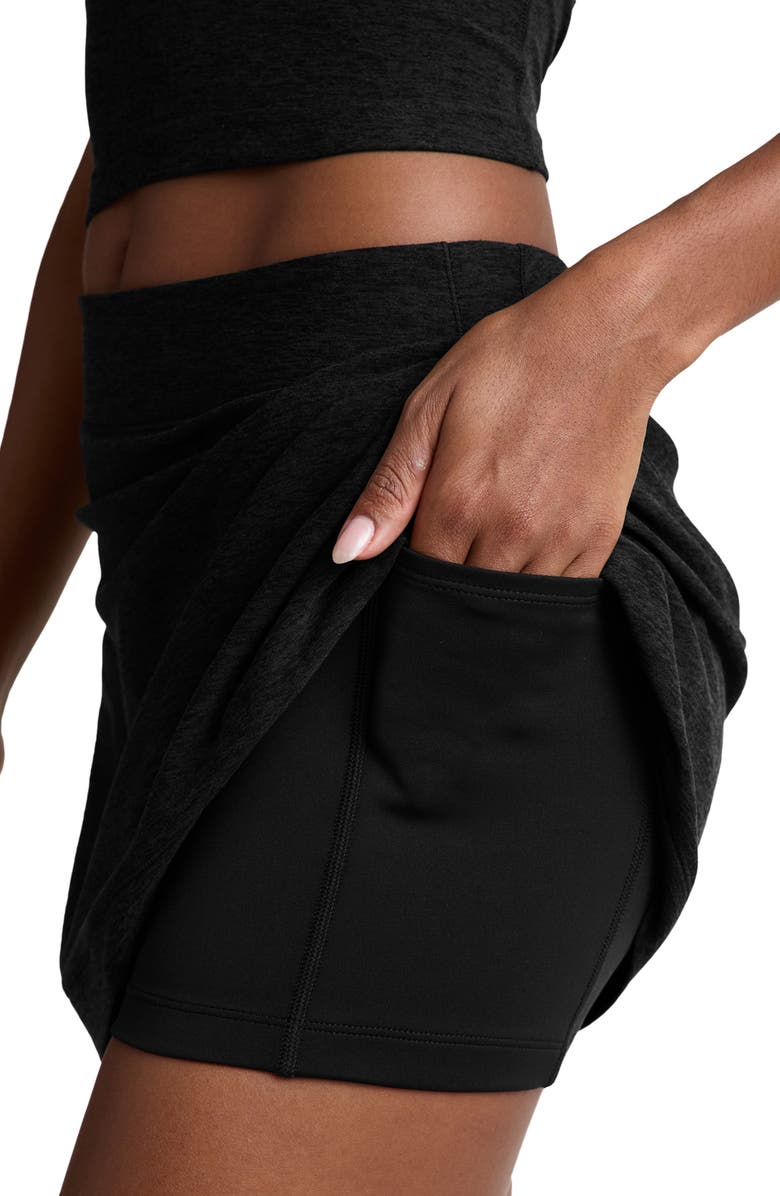Beyond Yoga Kickstart Skort, Alternate, color, Darkest Night