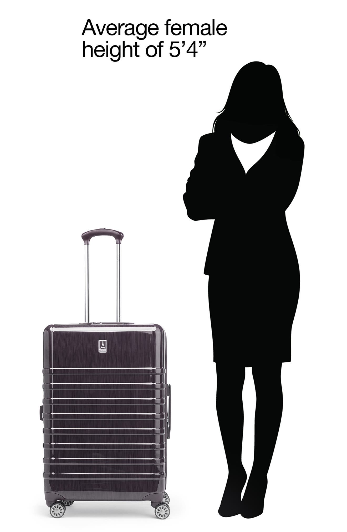 TRAVELPRO Rollmaster<sup>™</sup> Lite 2 24-Inch Expandable Hardside Spinner Luggage, Alternate, color, Dusty Rose Black Brushed