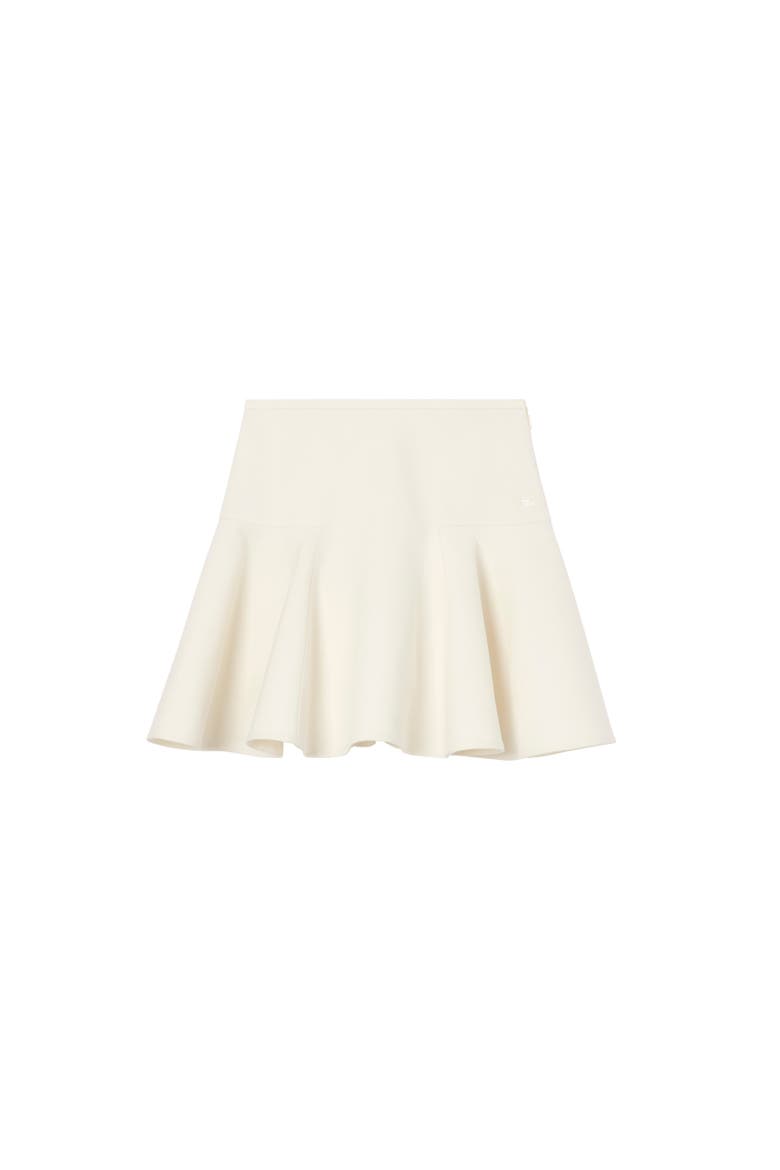 Fit-and-flare Cotton Mini Skirt, Alternate, color, Tundra white