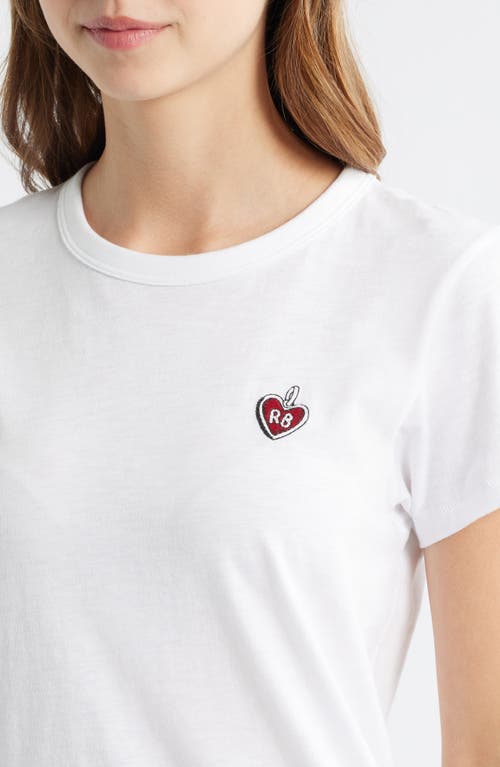 Rag & Bone Womens White Lucky Charm Embroidered Cotton-jersey T-shirt In White