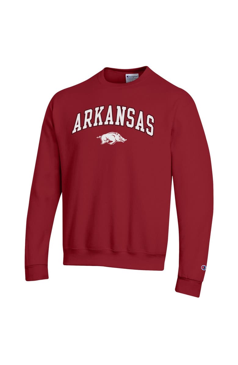 Champion Men's Champion  Cardinal Arkansas Razorbacks Arch Over Logo Pullover Sweatshirt, Alternate, color, Cardinal