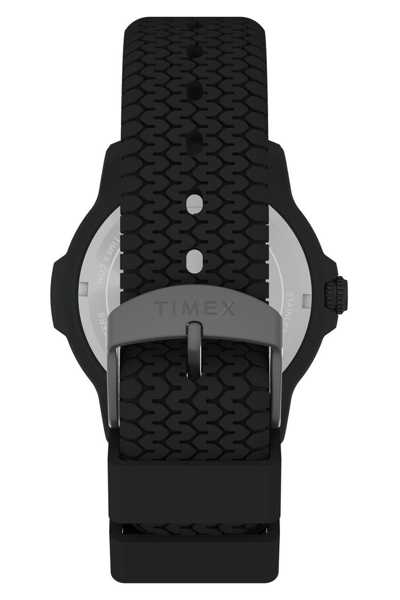 Expedition Timberline Silicone Strap Watch, 42mm, Alternate, color, BLACK