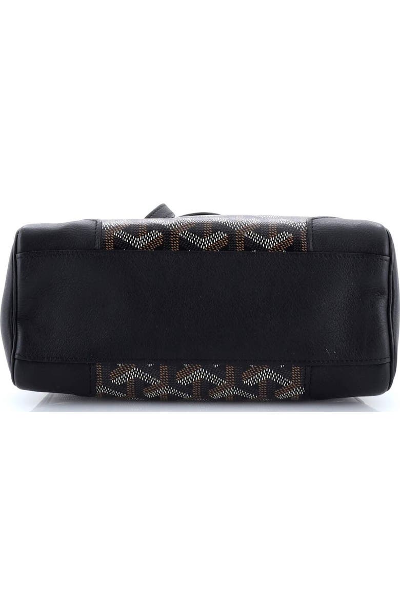 Pre-Owned Goyard Saigon Top Handle Bag Coated Canvas with Leather Mini, Alternate, color, Black
