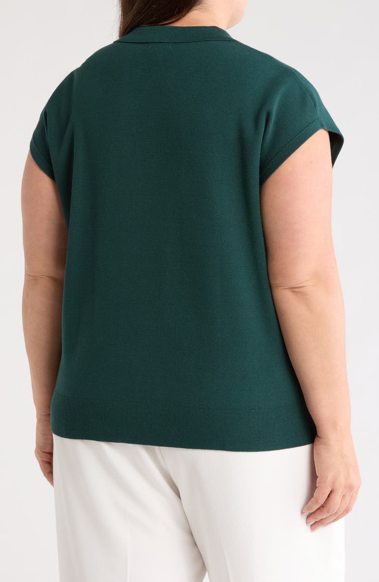 NORDSTROM RACK Sleeveless Popover Polo Sweater, Alternate, color, Green Ponderosa