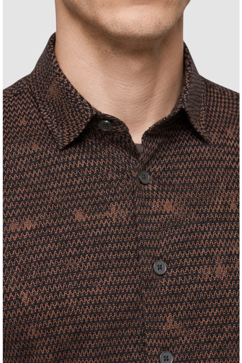 Dynamic Comfort Zigzag Print Shirt, Alternate, color, BROWN