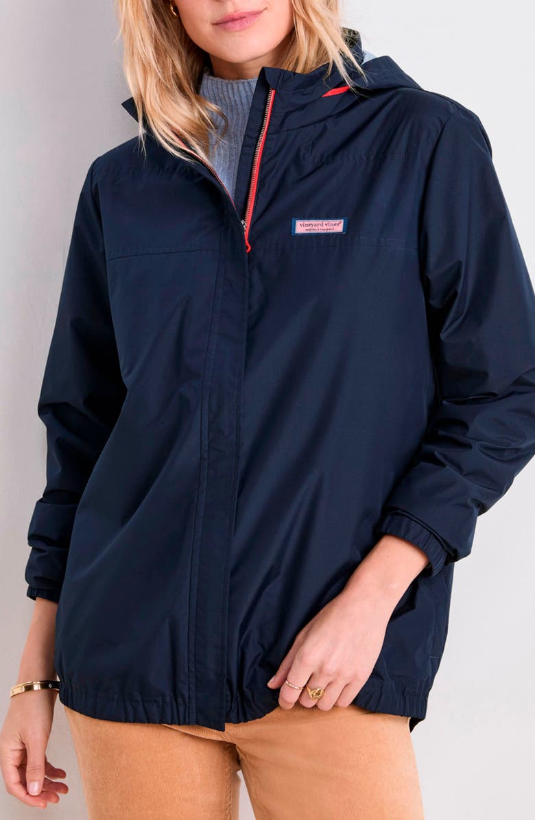 vineyard vines Storm Packable Water Resistant Jacket, Main, color, Nautical Navy