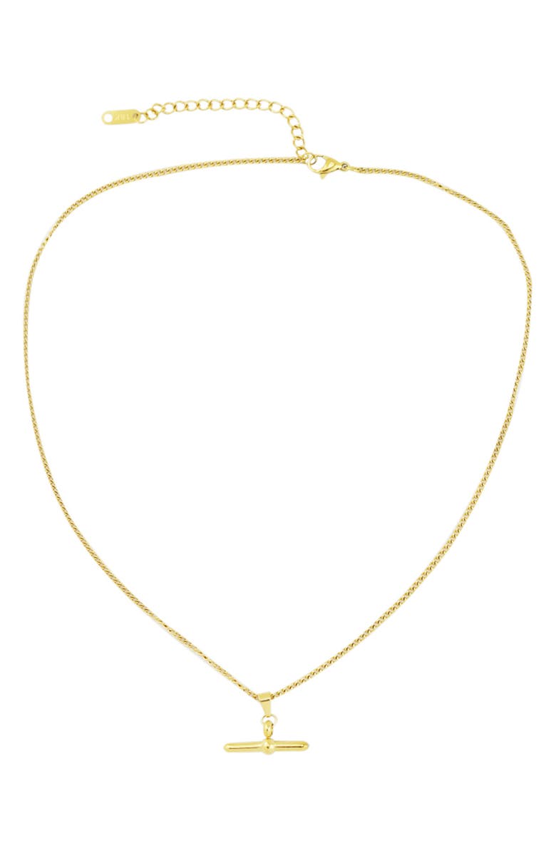 REBL 18k Gold Plate Toggle Necklace, Main, color, Gold