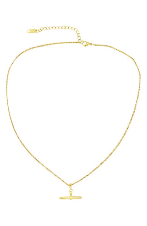 18k Gold Plate Toggle Necklace