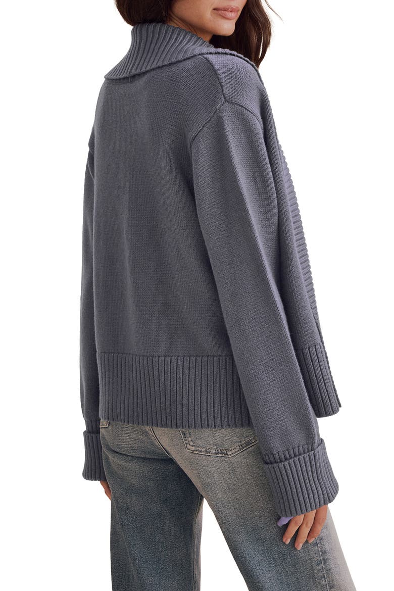 Aria Open Cardigan, Alternate, color, ASH NAVY BLUE