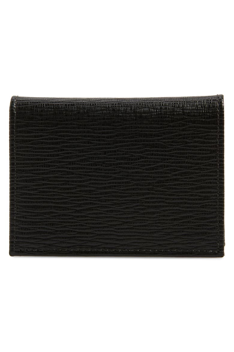 Folding Card Case, Alternate, color, NERO / RED FERRAGAMO