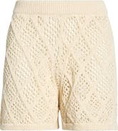 Elan Openwork Knit Cover-Up Shorts