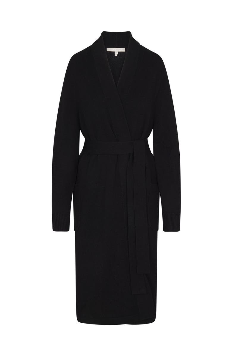 NAKED CASHMERE Angus Cashmere Robe, Alternate, color, Black