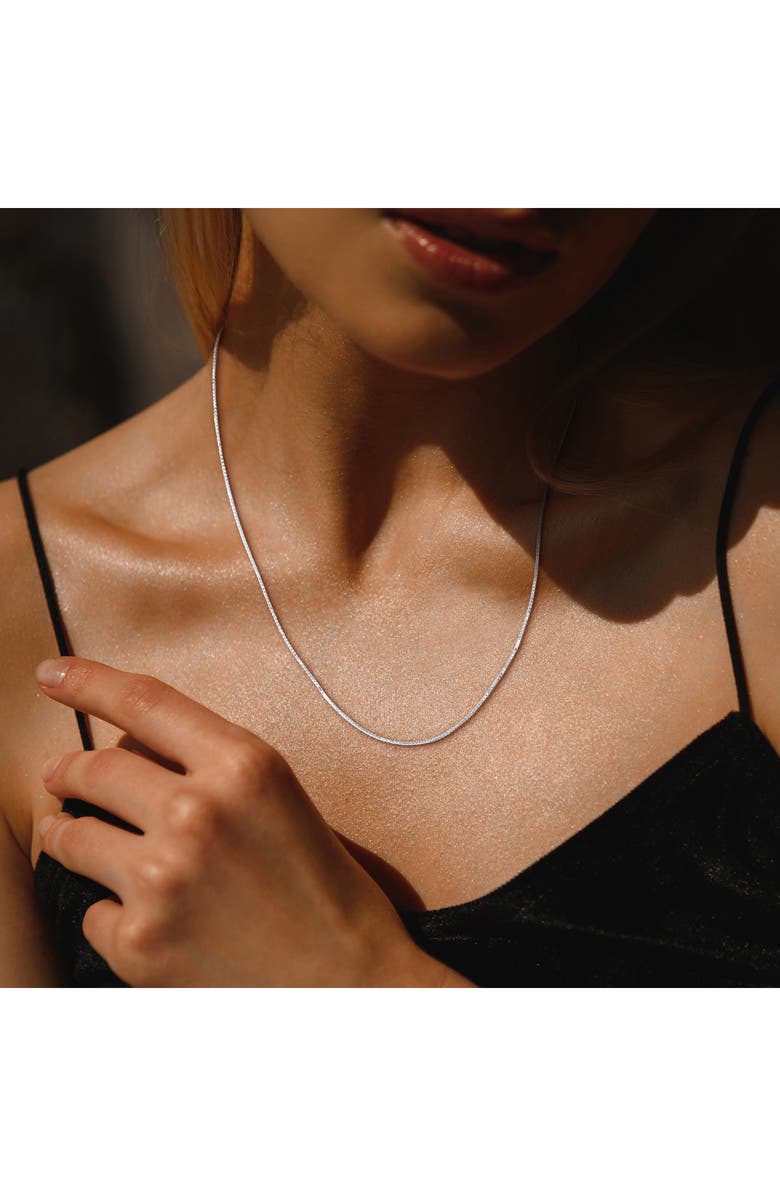 DELMAR Box Link Chain Necklace, 0.80mm, Alternate, color,