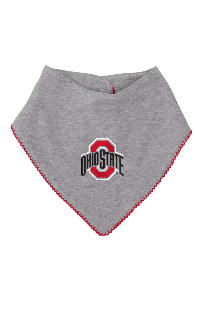 Outerstuff Girls Newborn & Infant Scarlet/Heather Gray Ohio State Buckeyes All The Love Bodysuit Bib & Booties Set, Alternate, color, 