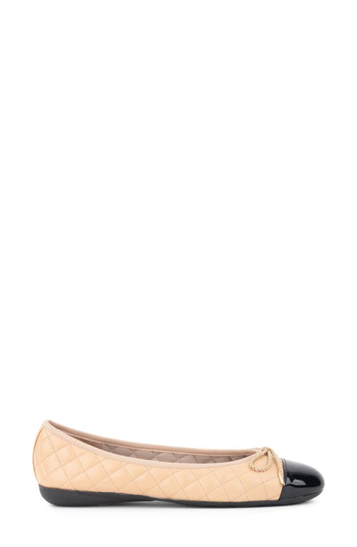 Paul Mayer Cap Toe Quilted Ballet Flat