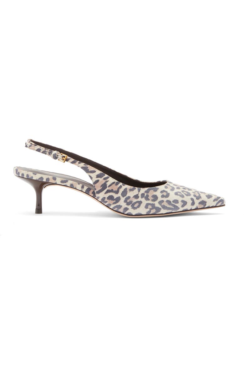 Reformation Wrenley Pointed Toe Slingback Pump, Alternate, color, Leopard Suede