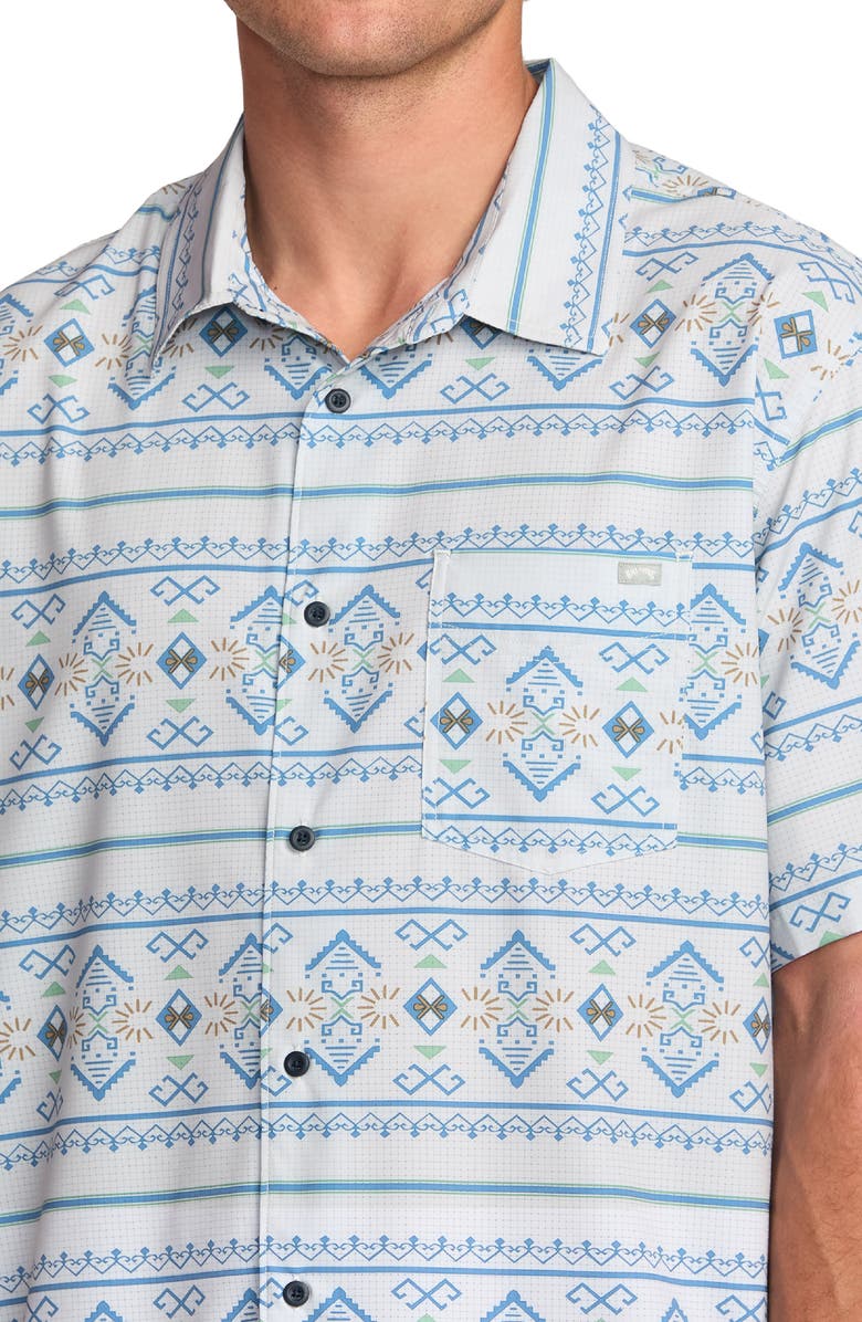 Billabong Surftrek Print Short Sleeve Button-Up Shirt, Alternate, color, 