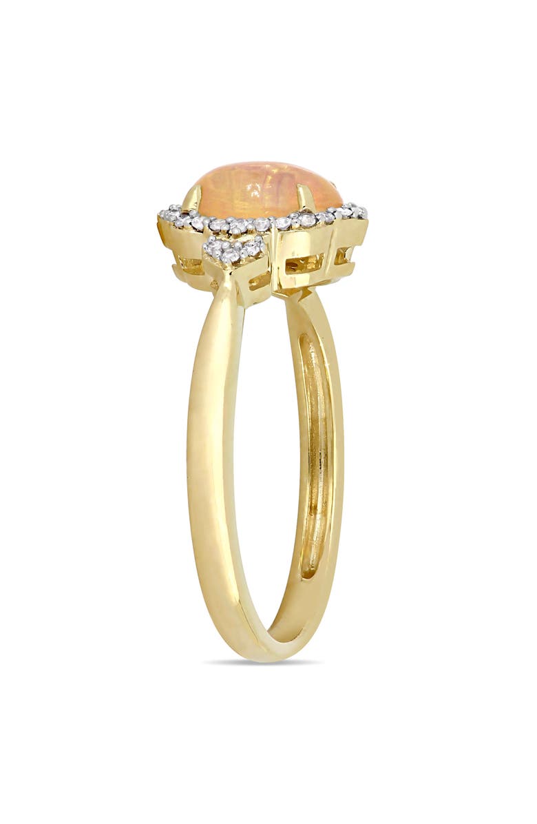 Julianna B. Opal & Diamond Halo Vintage Ring 10k, Alternate, color, Opal