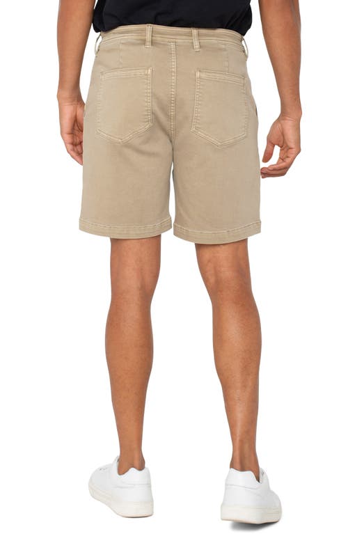 Liverpool Los Angeles Stretch Cotton Shorts In Khaki