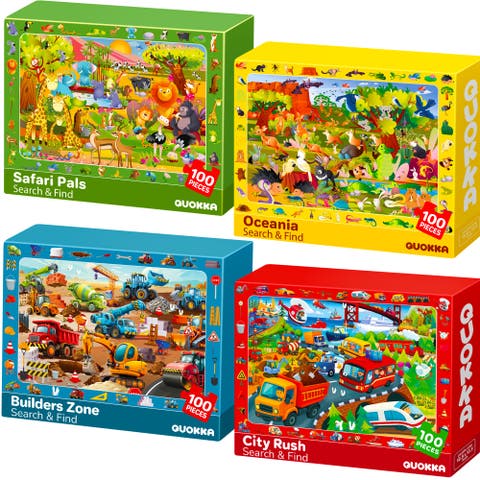 Kids Jigsaw Puzzles 100 Piece - Animal, City, Nature & Everyday Life Themes