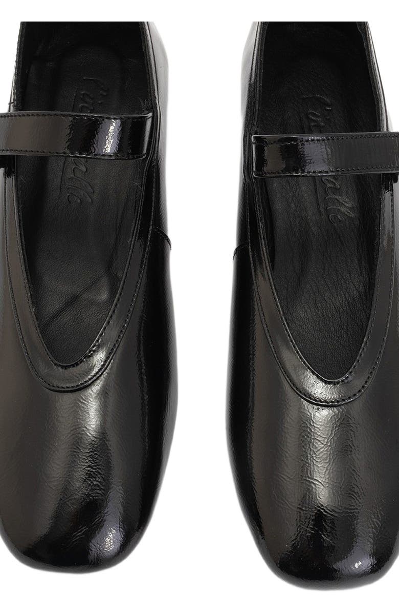 Forever & Always Shoes Matilda Leather Mary Jane Flats, Alternate, color, Black Patent Leather