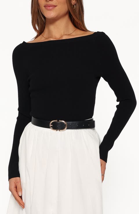 Presley Bateau Neck Knit Top