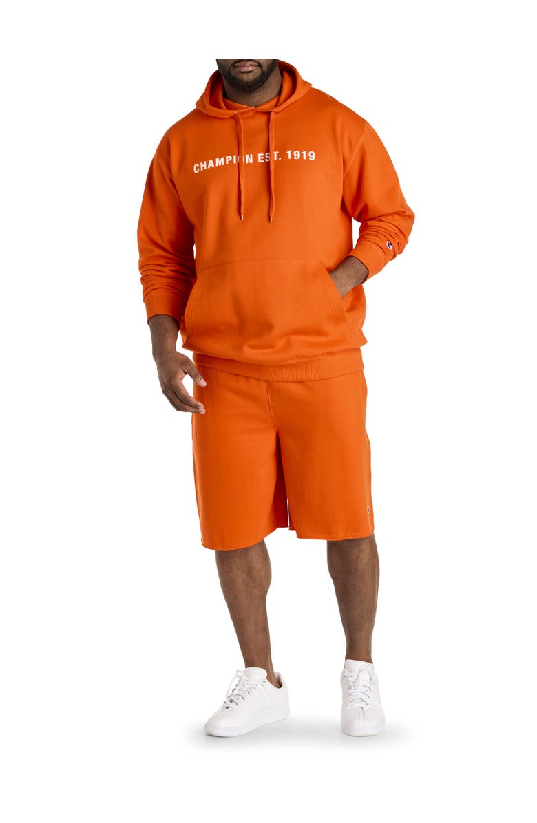 Champion Big & Tall Power Blend Hoodie, Alternate, color, Orange