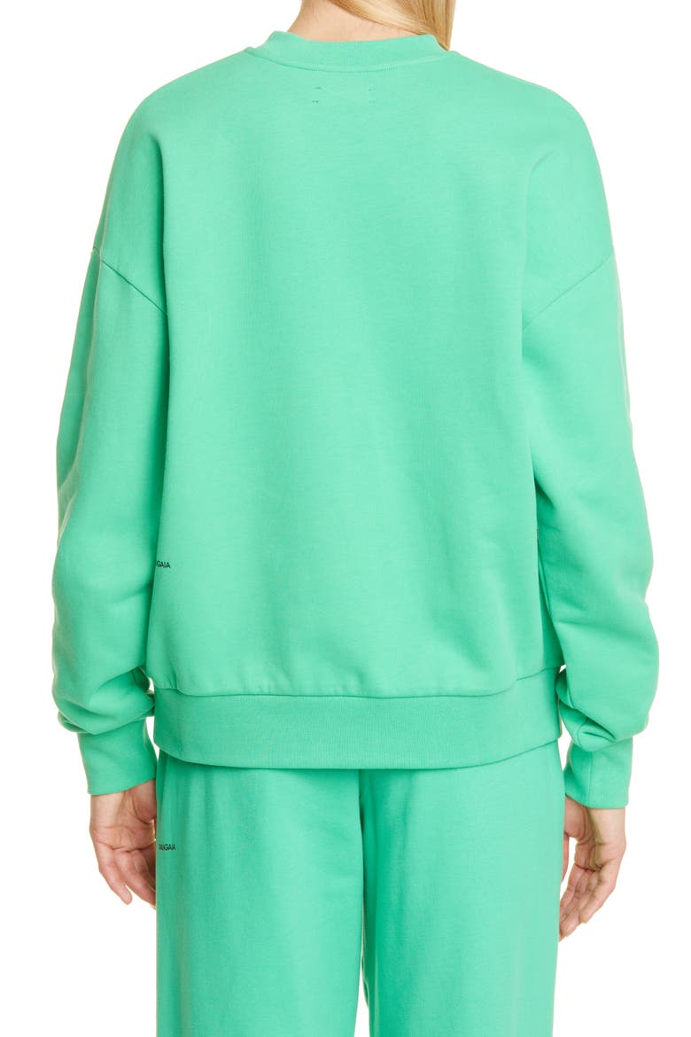 365 PPRMINT™ Unisex Organic Cotton Crewneck Sweatshirt, Alternate, color, JADE GREEN