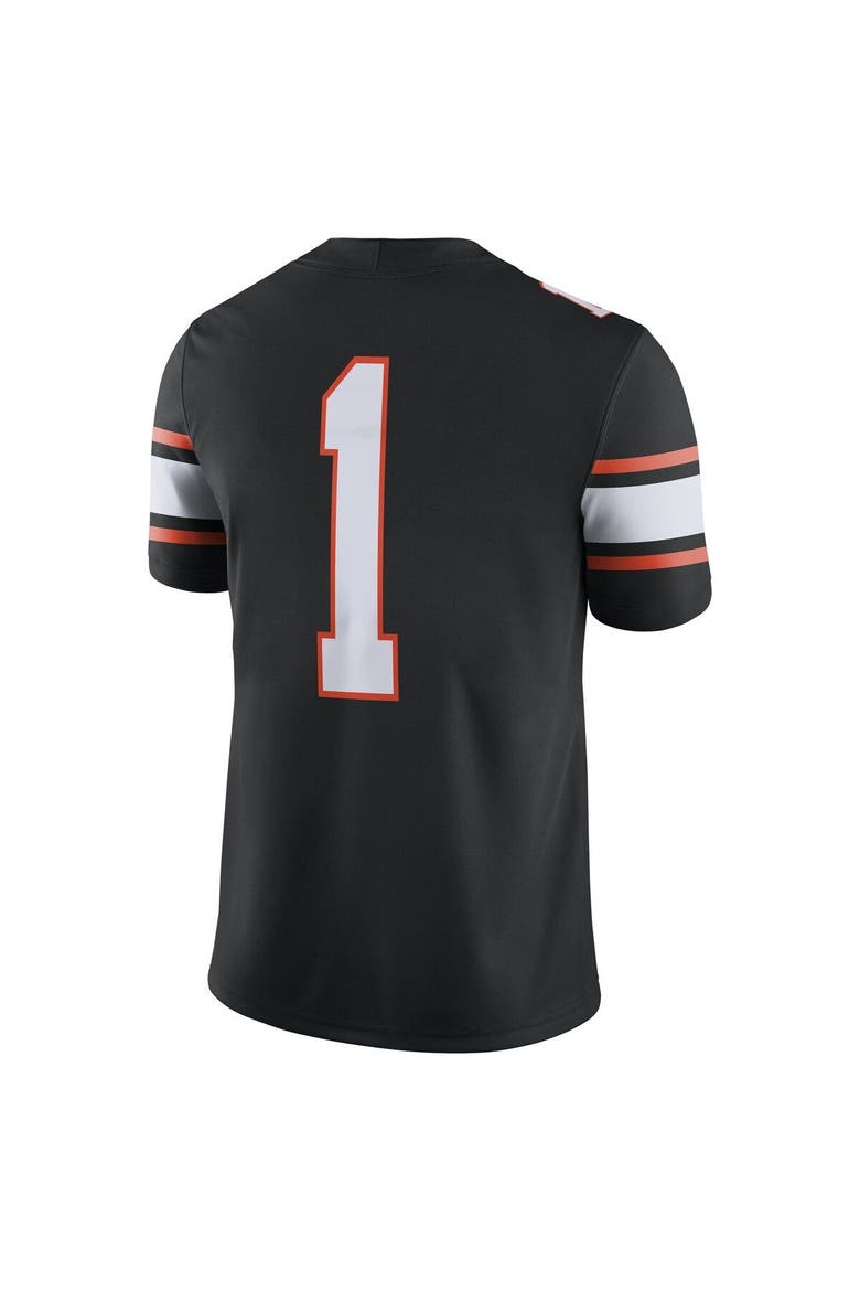 Men's Nike #1 Black Oklahoma State Cowboys Game Jersey, Alternate, color, Black