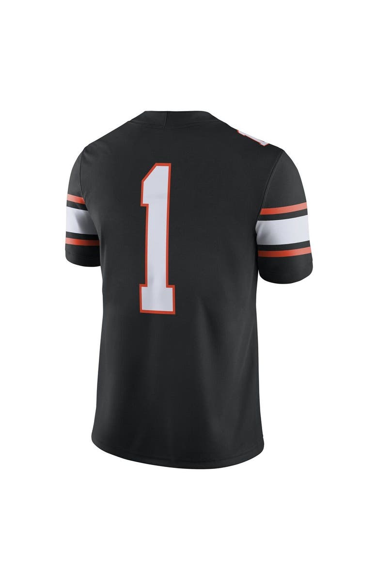 Nike Men's Nike #1 Black Oklahoma State Cowboys Game Jersey, Alternate, color, Black